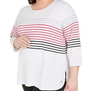 Calvin Klein Performance Plus Size Stripe Top